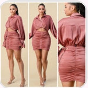 Dusty rose oversized dress